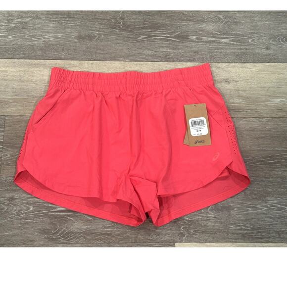 Asics Pink Shorts Women's 2 N 1 Run X-Large - Picture 1 of 3